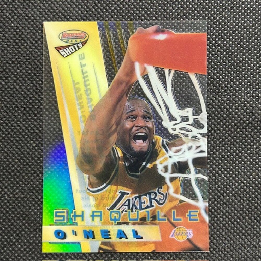 1996-97 Bowman's Best Shots Refractor Shaquille O'Neal clear acetate 1:80 Retail